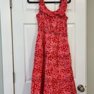 J. Crew Pink and White Floral Dress